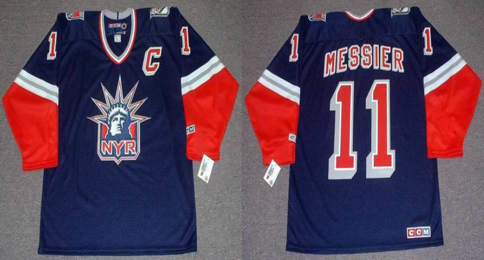 2019 Men New York Rangers #11 Messier blue CCM NHL jerseys